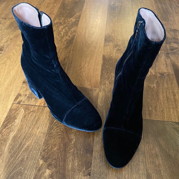 Dries Van Noten Black Velvet Chelsea Boots 38 Designer Made in Italy - Picture 3 of 7